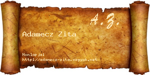 Adamecz Zita névjegykártya